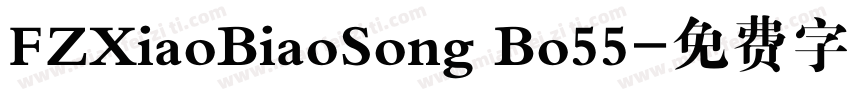 FZXiaoBiaoSong Bo55字体转换